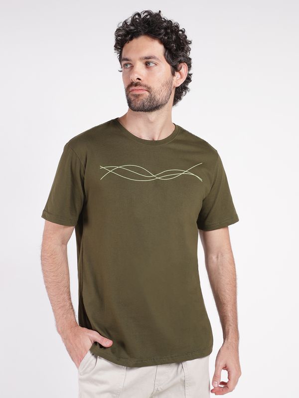 Camiseta Manga Curta Estampa Pampas Vels VERDE G