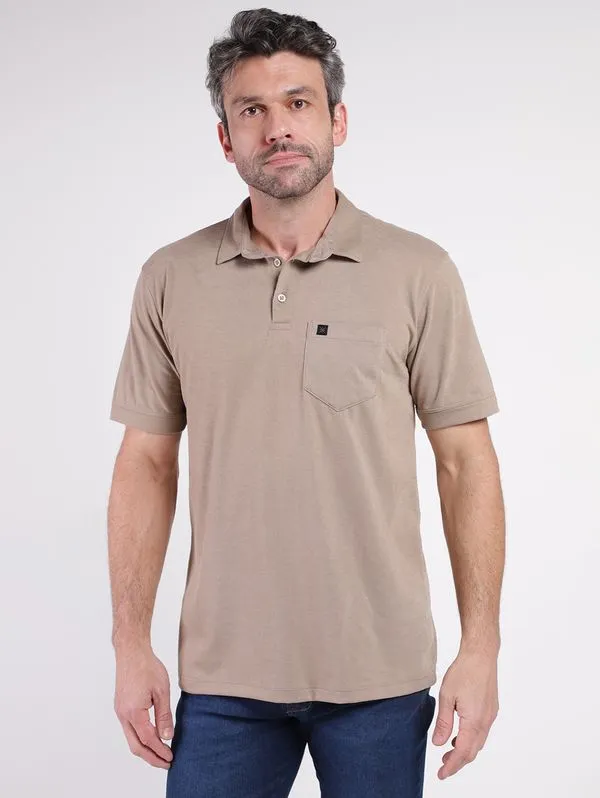 Polo Manga Curta Masculina CAQUI M