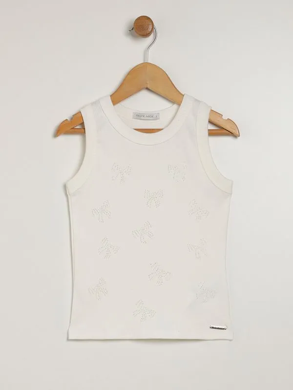 Blusa Manga Curta Infantil Para Menina - OFF WHITE 4