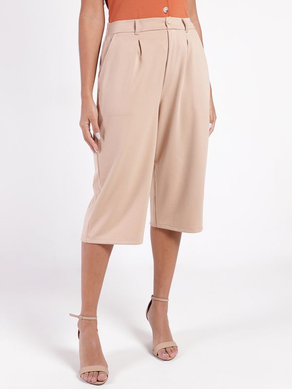 Calça Pantacourt Feminina BEGE G