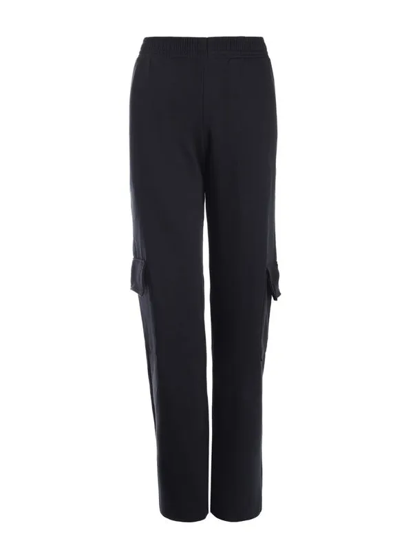 Calça Moletom Cargo Wide Leg Feminina PRETO GG