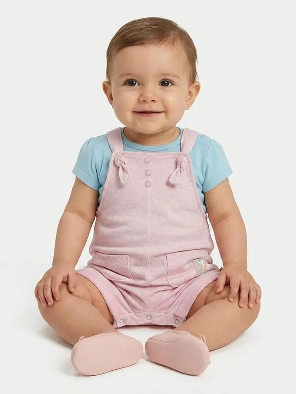 Macacão Curto Infantil Para Bebê - ROSA/AZUL M