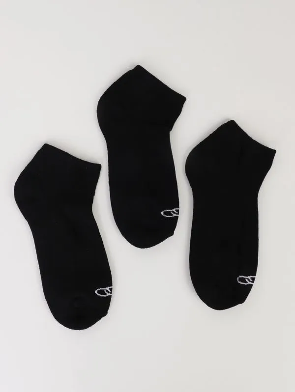 Kit com 03 Meias Cano Curto Olympikus Masculina PRETO