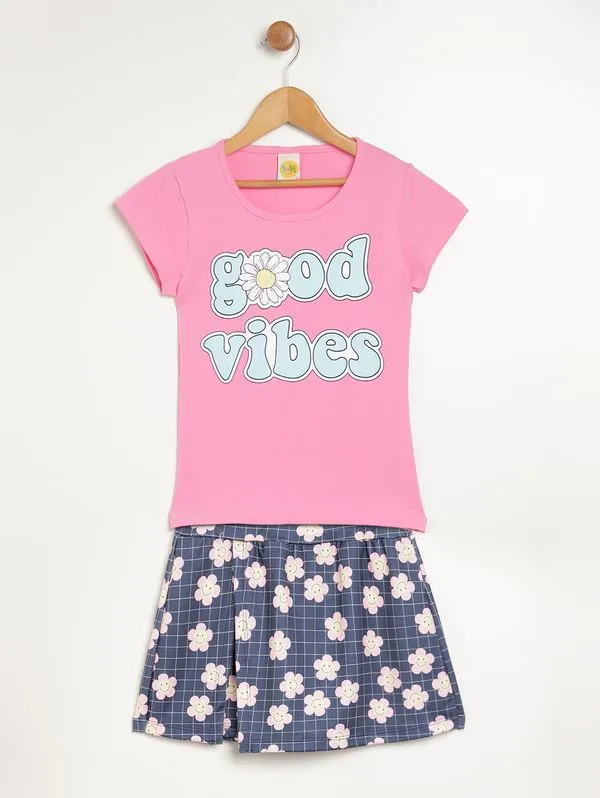 Conjunto Curto Juvenil Para Menina - ROSA 12