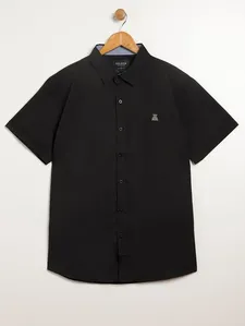 Camisa Comfort Manga Curta Plus Size Masculina PRETO G2