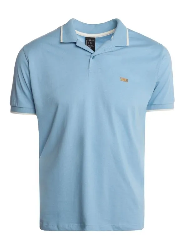 Polo Manga Curta Masculina AZUL GG
