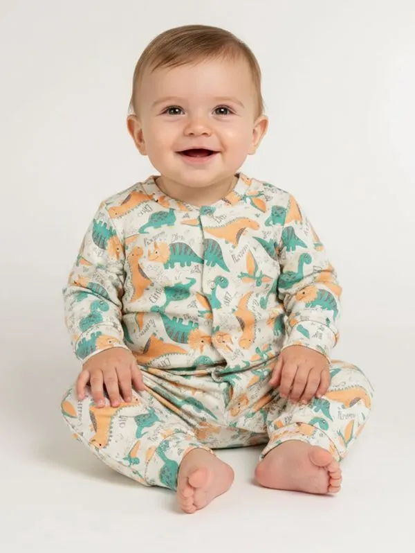 Macacão Soft Infantil Para Menino - BEGE M
