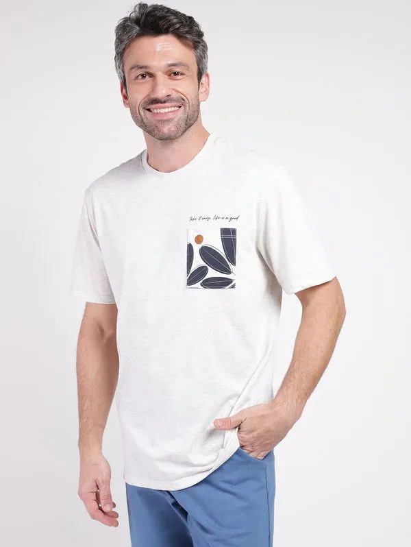 Camiseta Manga Curta Masculina MESCLA GG