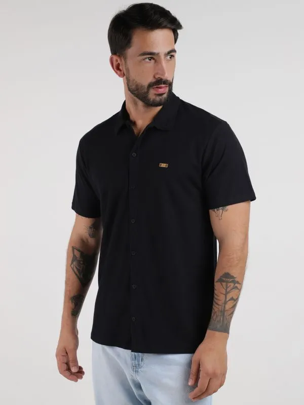 Camisa Manga Curta Masculina PRETO M