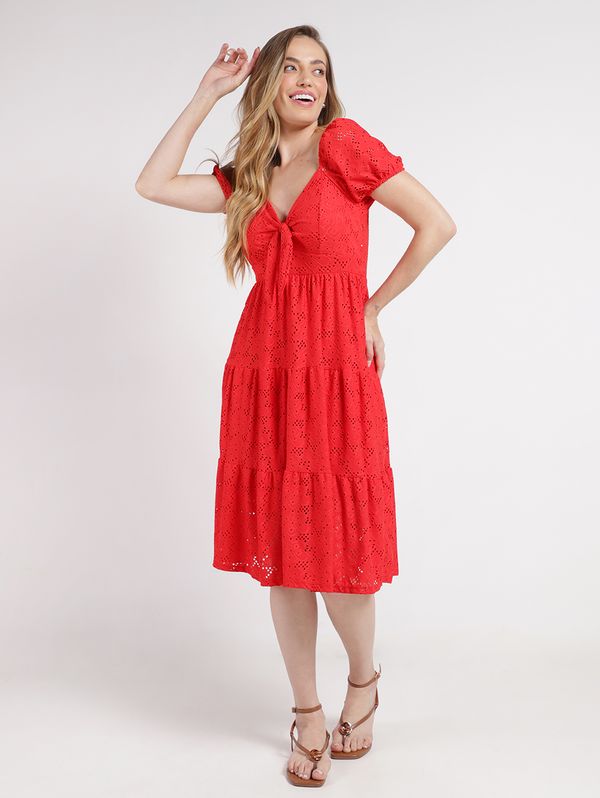 Vestido Midi Autentique Feminino VERMELHO G