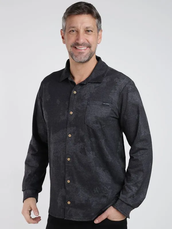 Camisa Manga Longa Masculina PRETO M