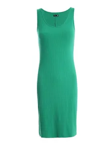 Vestido Curto Canelado Autentique Feminino Verde G