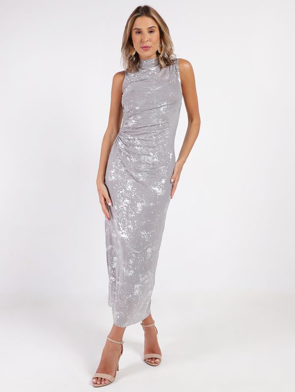 Vestido Tule Eagle Rock Feminino CINZA CLARO G