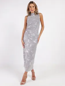 Vestido Tule Eagle Rock Feminino CINZA CLARO G