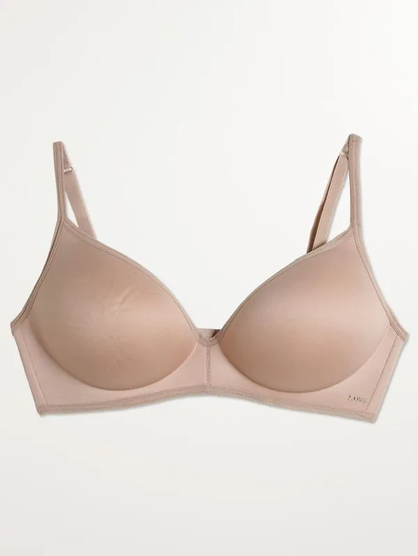Sutiã Microfibra Alças Finas Feminino BEGE 44