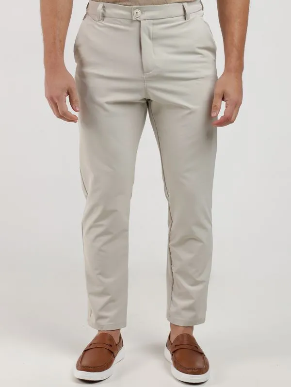 Calça Social Alfaiataria Dixie Masculina BEGE 40