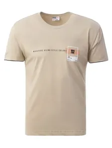 Camiseta Manga Curta Masculina BEGE GG