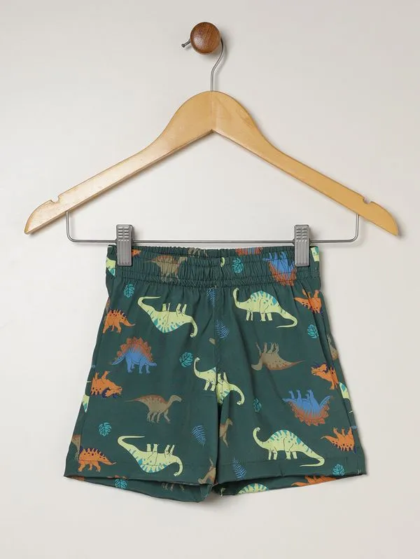 Bermuda Dino Infantil Para Menino - VERDE 1