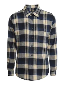 Camisa Manga Longa Xadrez Masculina MARINHO XM