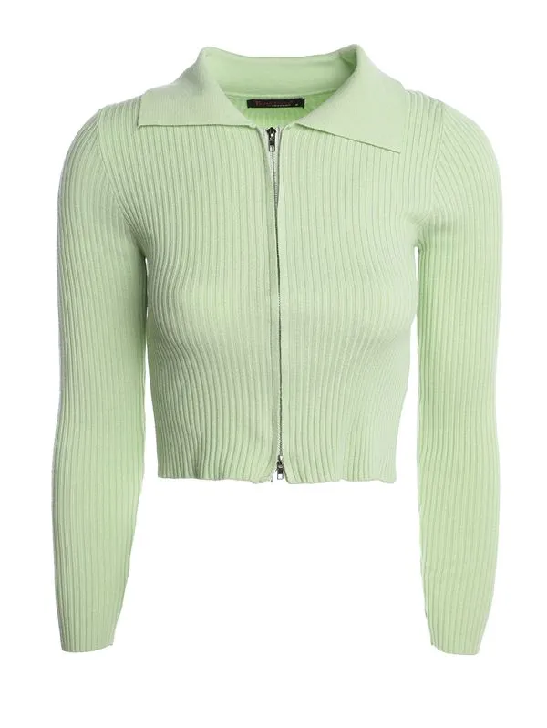 Blusa Tricot Gola Polo Feminina VERDE CLARO G