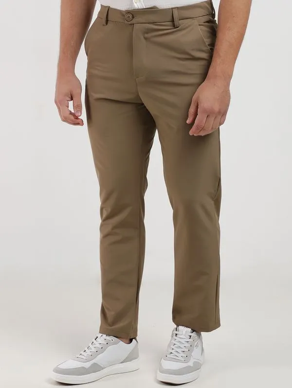 Calça Social Alfaiataria Dixie Masculina MARROM 40