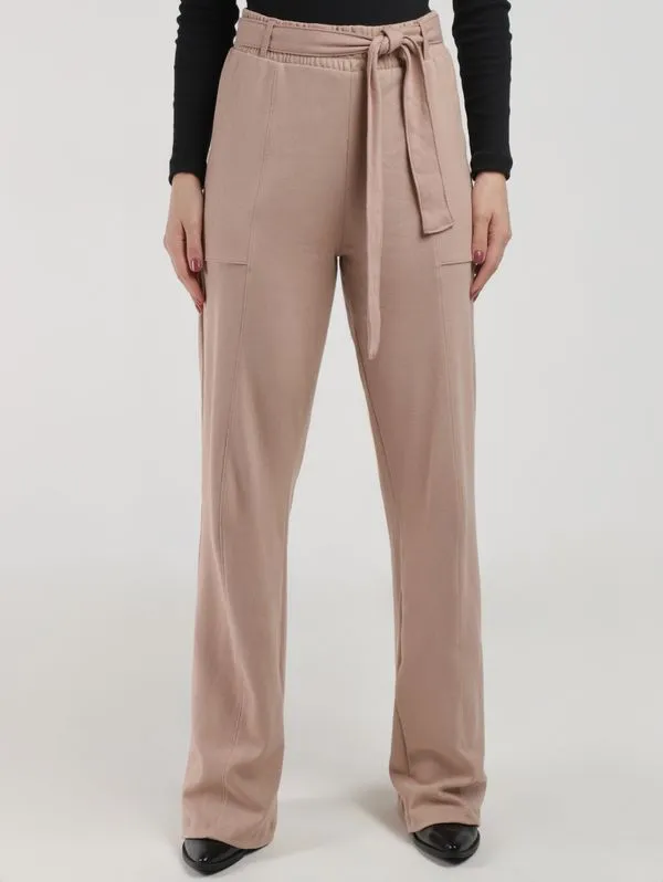 Calça Wide Leg Autentique Feminina BEGE GG