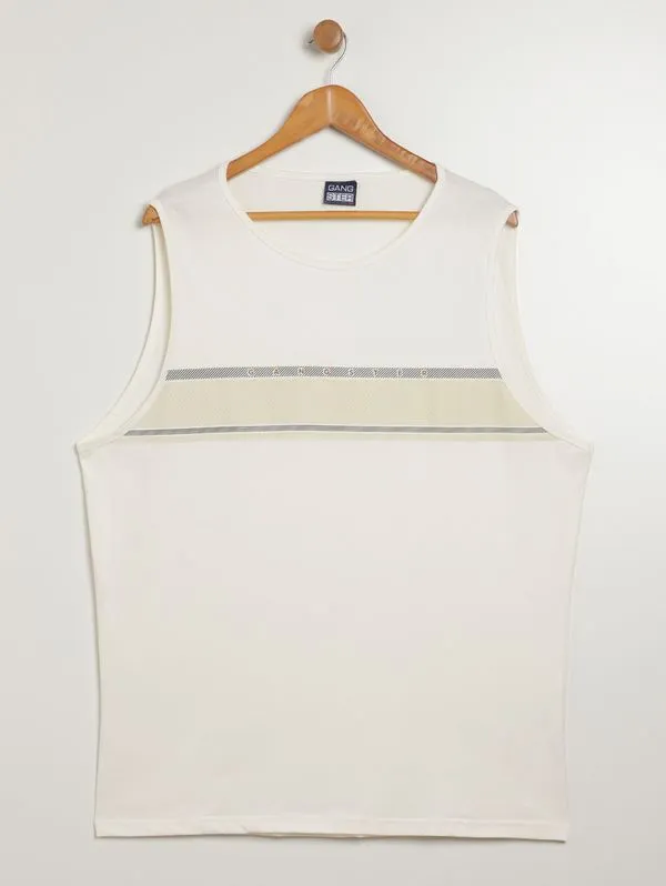 Camiseta Regata Gangster Plus Size Masculina OFF WHITE EX1