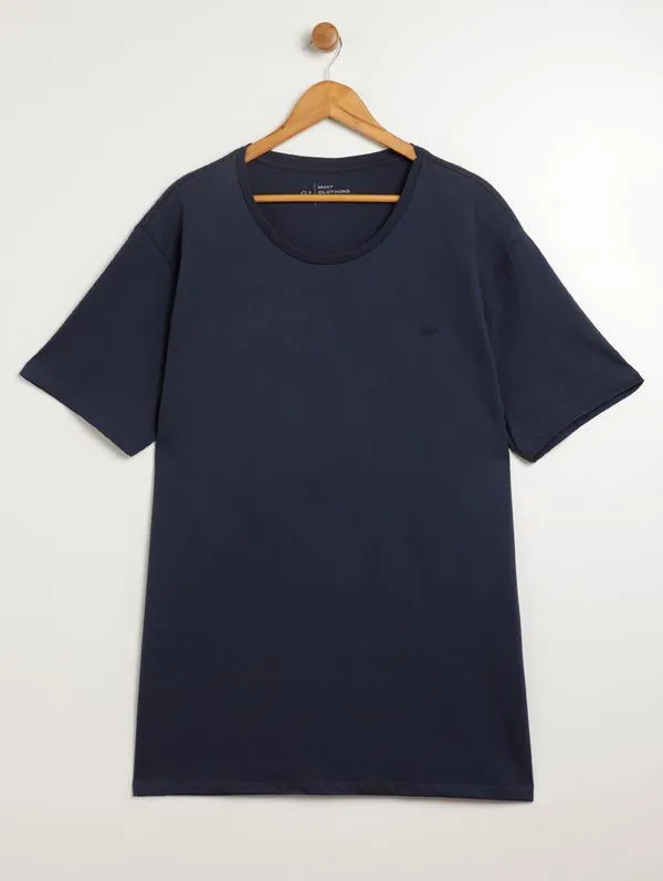 Camiseta Básica Plus Size Masculina MARINHO G2