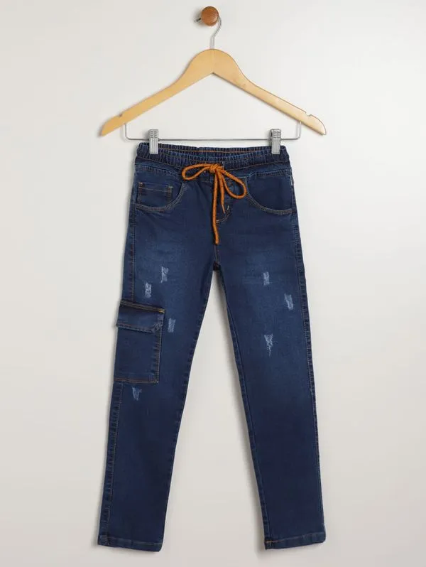 Calça Jeans Juvenil Para Menino - AZUL 14