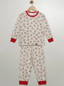 Pijama Estampado Infantil Para Menina - VERMELHO 2