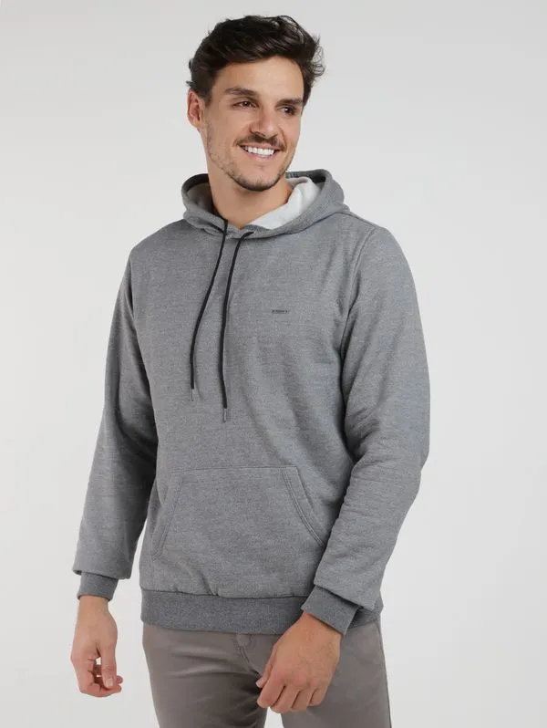 Moletom com Capuz Masculino MESCLA ESCURO GG