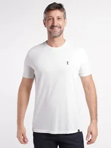 Camiseta Manga Curta Canelada Masculina MESCLA M