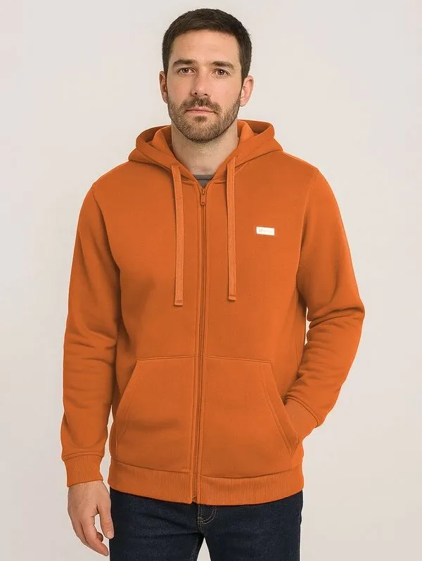 Jaqueta Moletom Com Capuz Masculina LARANJA XGG