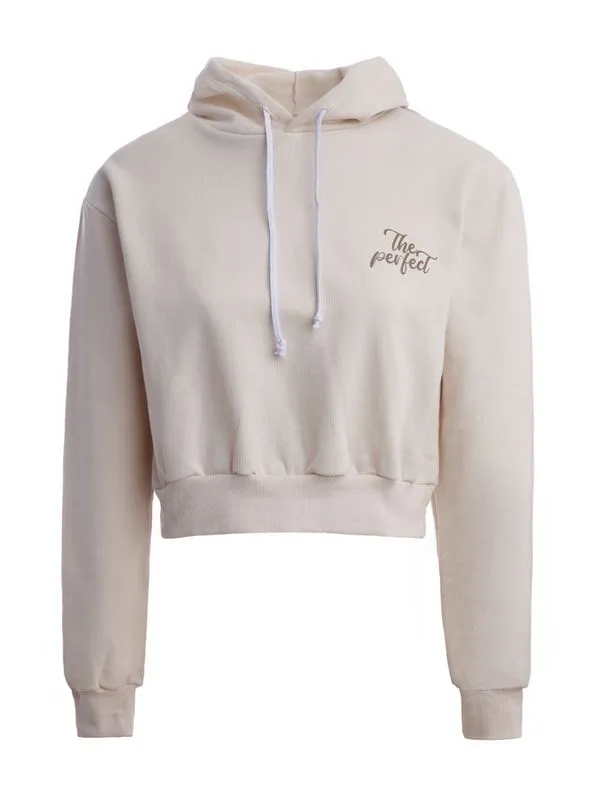 Moletom Cropped Com Capuz Feminino AREIA P
