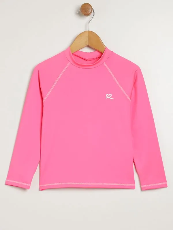 Blusa com Proteção UV Infantil Para Menina - ROSA 8