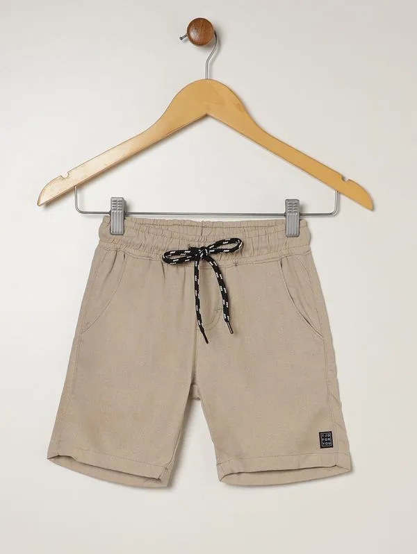 Bermuda Linho Infantil Para Menino - BEGE 8