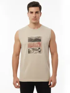 Camiseta Regata Masculina BEGE M