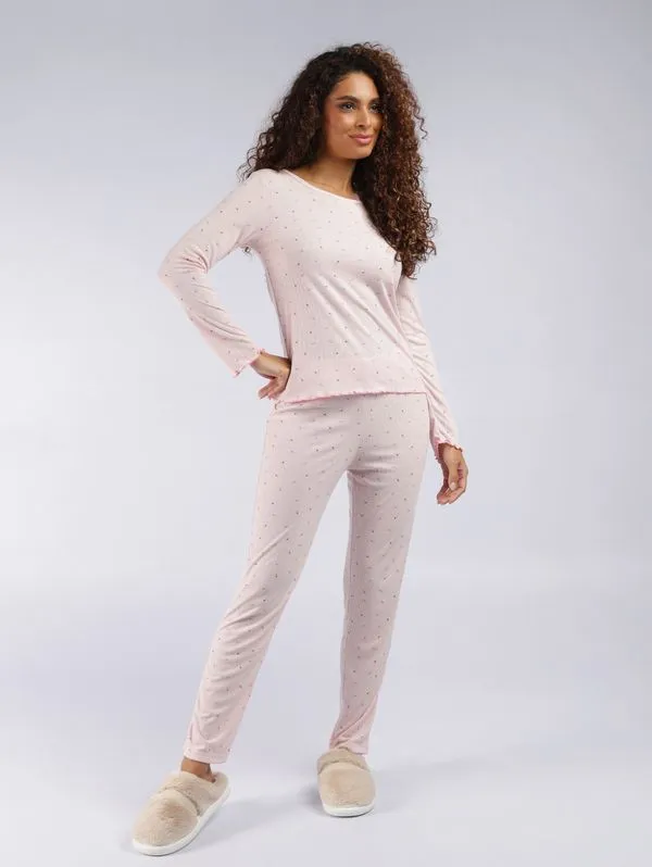 Pijama Ribana Longo Feminino ROSA M