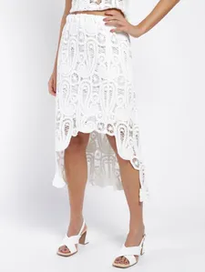 Saia Média Eagle Rock Feminina OFF WHITE M