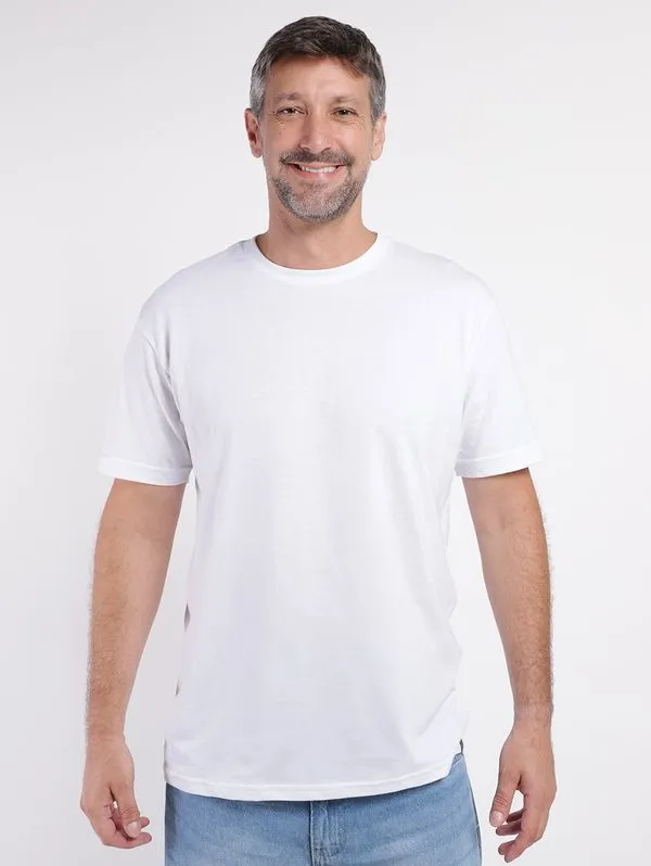 Camiseta Básica Manga Curta Masculina BRANCO G