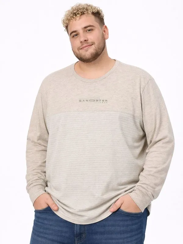 Camiseta Manga Longa Gangster Plus Size Masculina OFF WHITE EX3