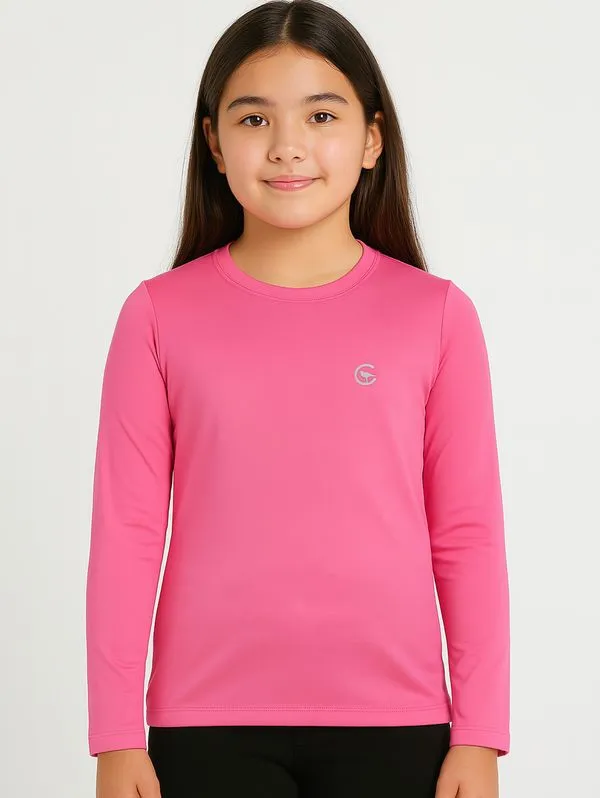 Blusa com Proteção UV Juvenil Para Menina - ROSA 16