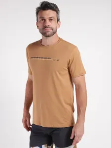 Camiseta Manga Curta Masculina MARROM GG