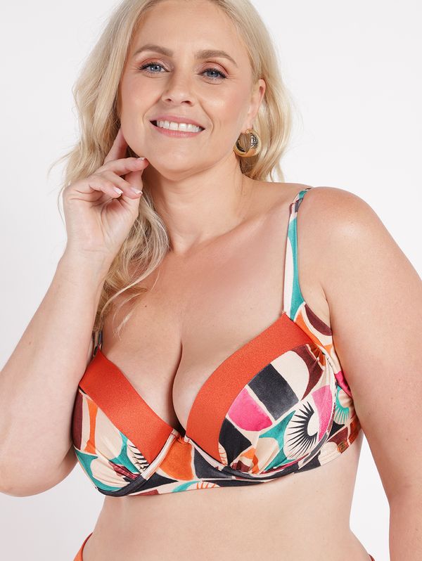 Biquíni Top Com Bojo Plus Size Feminino MULTICOLORIDO 50