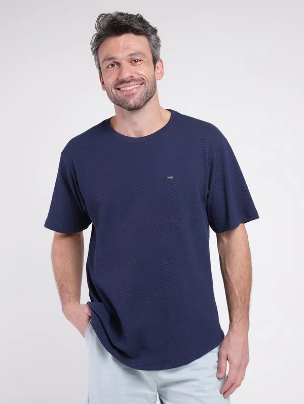 Camiseta Manga Curta No Stress Masculina MARINHO G