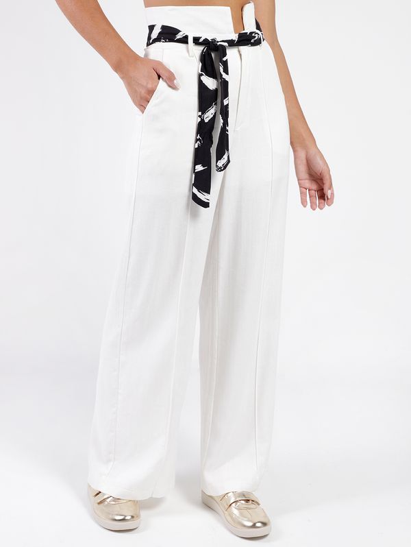 Calça Alfaiataria Autentique Feminina OFF WHITE M