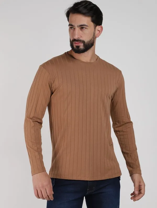 Camiseta Manga Longa Masculina BEGE M