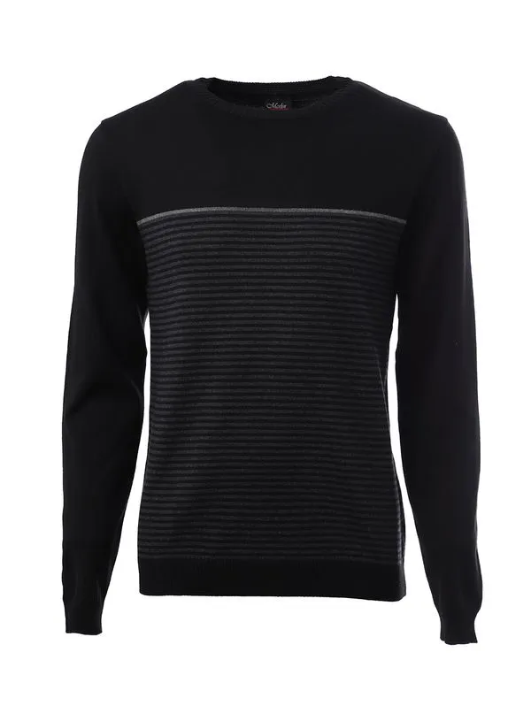Suéter Tricot Manga Longa Masculino PRETO G
