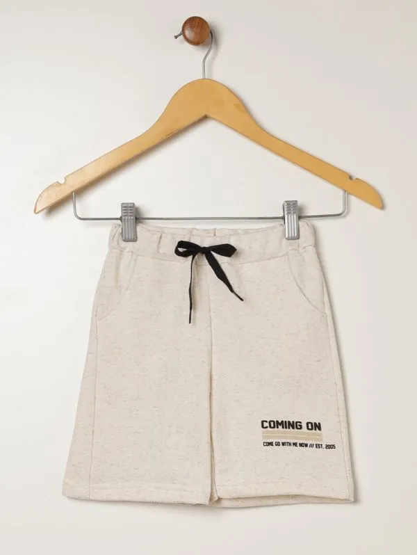 Bermuda Moletinho Infantil Para Menino- OFF WHITE 8