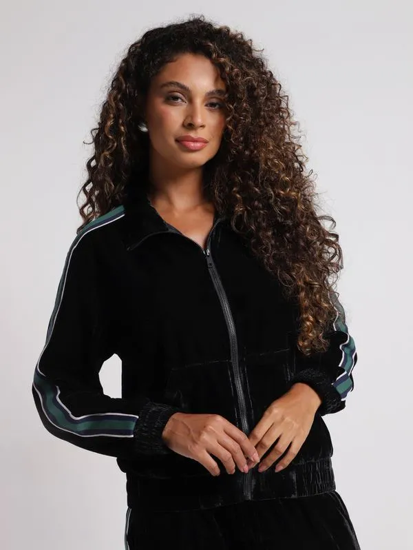 Jaqueta Plush Feminina PRETO GG
